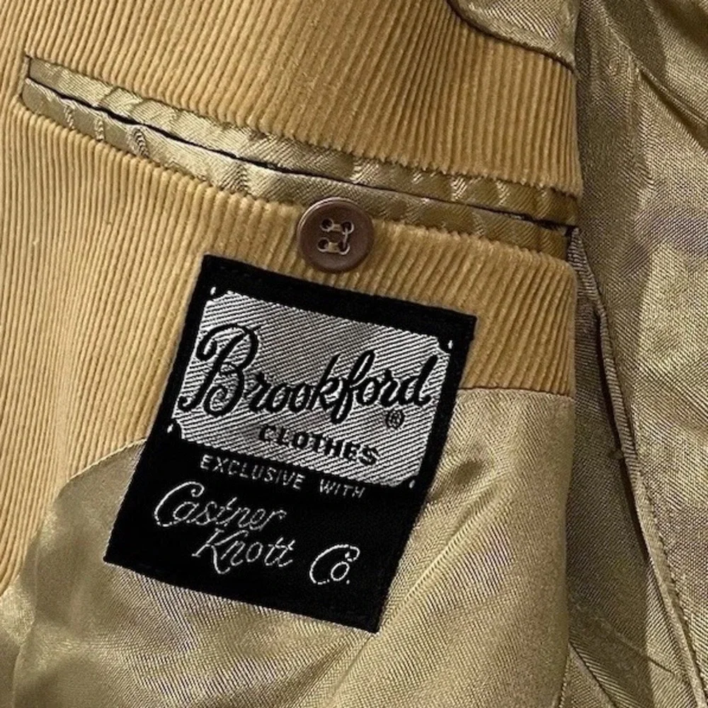 1970s Vintage Corduroy Blazer Vest Set 40R Tan  Preppy  Sport Coat Retro Classic